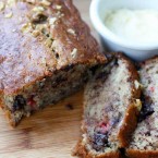Jeweled banana bread with honey butter recipe