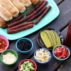 Build your own hot dog bar