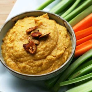 Pumpkin hummus: An unexpected flavor combination that's actually really tasty. Click through for this fall-friendly recipe.