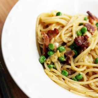 Pasta carbonara recipe, from Cheap Recipe Blog