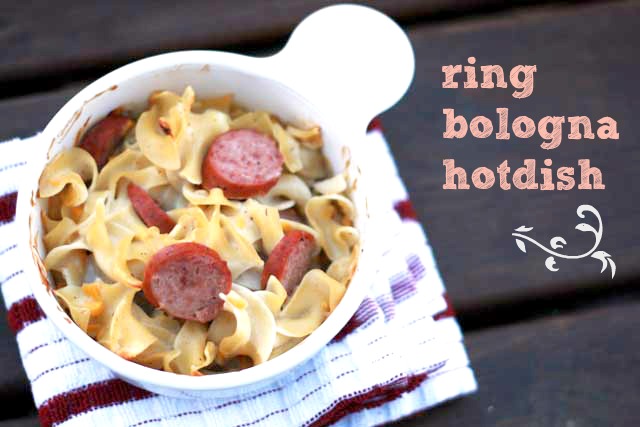 Ring bologna hotdish recipe: An unexpected combination makes for a supremely delicious hotdish/casserole. Click through for recipe!