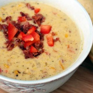 Roasted corn chowder with bacon recipe