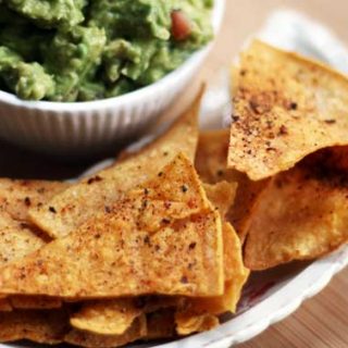 Cheap and easy homemade corn tortilla chips recipe. Click through for recipe!