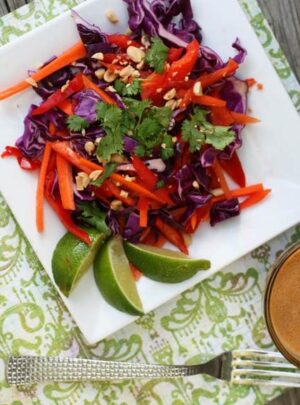 Thai Peanut Cabbage Slaw Recipe