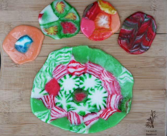 Melted Christmas candy ornaments - The finished product