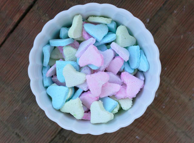 Homemade candy hearts recipe
