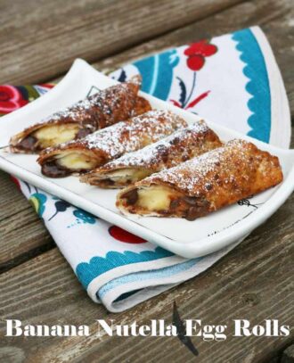 Banana-Nutella egg rolls. Hands down my favorite dessert recipe ever!! These things are perfect.