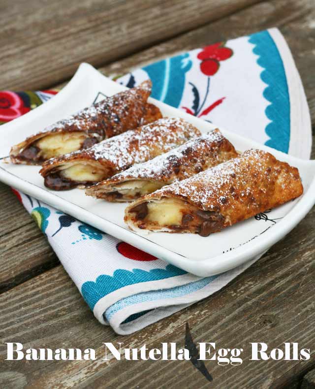 Banana-Nutella egg rolls recipe