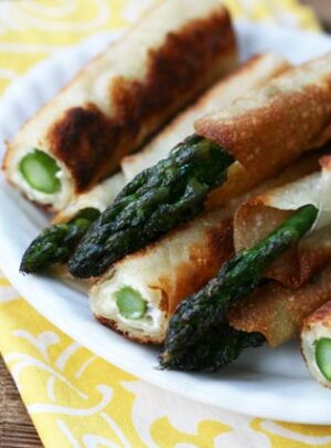 Asparagus-Cream Cheese Wonton Fries Recipe