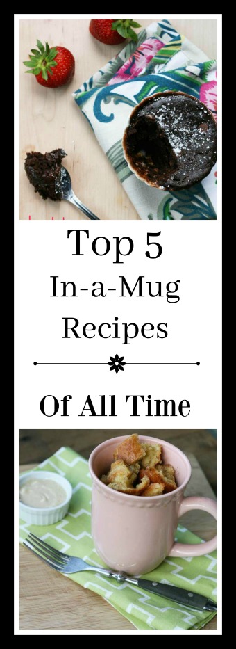 The Top 5 In-a-Mug recipes of all time. Click through for all 5 recipes!