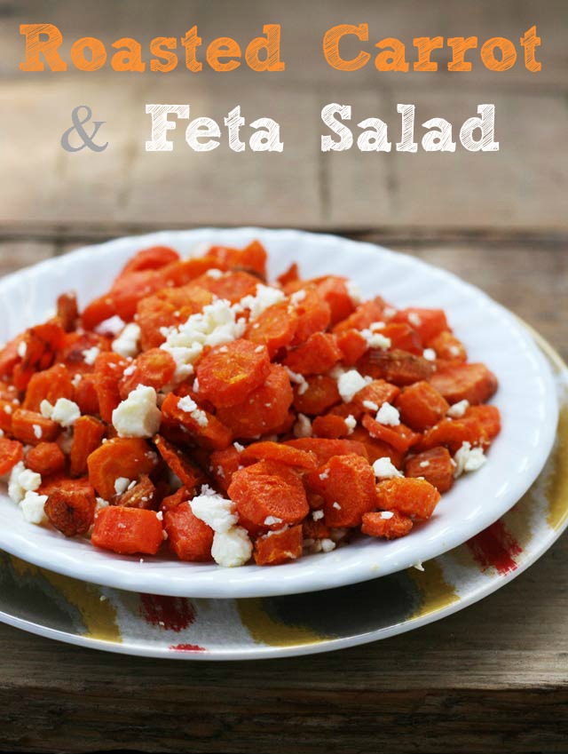Roasted carrot and feta salad from Cheap Recipe Blog