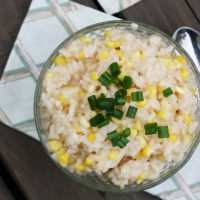Sweet corn risotto recipe, from Cheap Recipe Blog