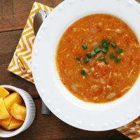 Mango habanero chicken chili recipe. It's really spicy. Save to your soup boards!