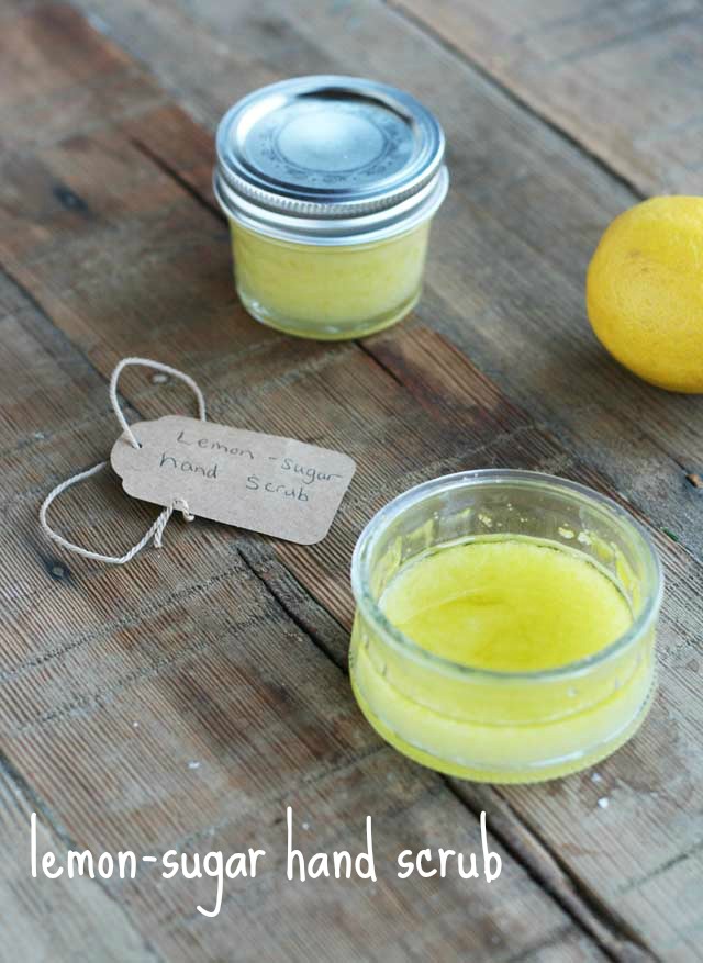 DIY lemon-sugar hand scrub, from Cheap Recipe Blog