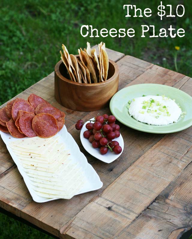 The $10 Cheese Plate for a party, by Cheap Recipe Blog