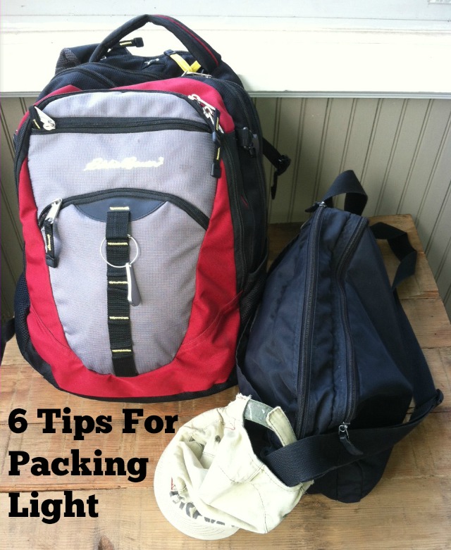 6 Tips for packing light on vacation