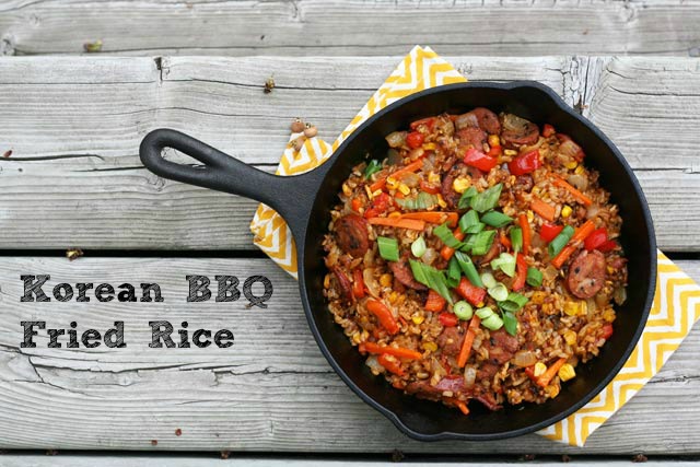 Korean BBQ fried rice recipe, from Cheap Recipe Blog