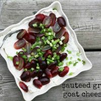Sauteed grape and goat cheese dip, from Cheap Recipe Blog