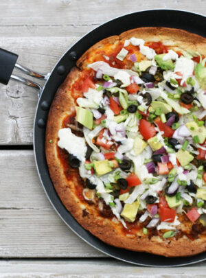 Vegetarian Taco Pizza