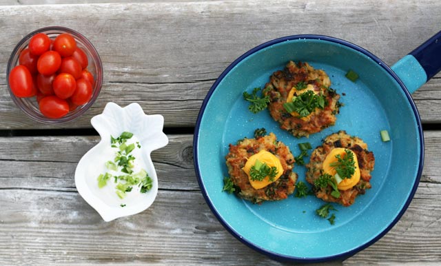 Got leftover rice? Make these cheese and kale rice fritters. Click through for recipe.