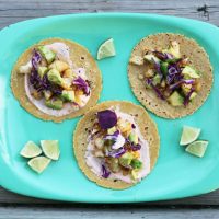 Old Bay Cauliflower Tacos - With avocado and a spicy sauce. Repin to save!