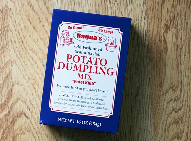 Potato dumpling mix. An alternative way to make potet klub. Click through for Norwegian recipe.