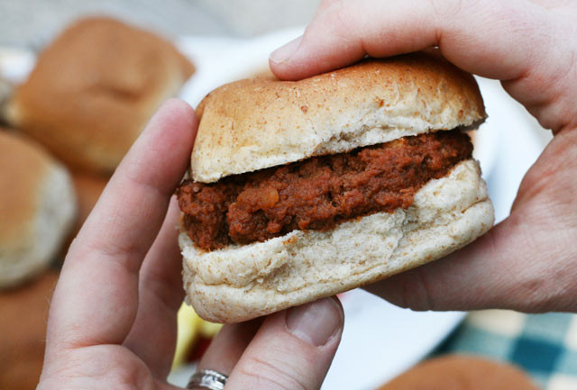 Sloppy Joes, made in the oven. These are SO good!!