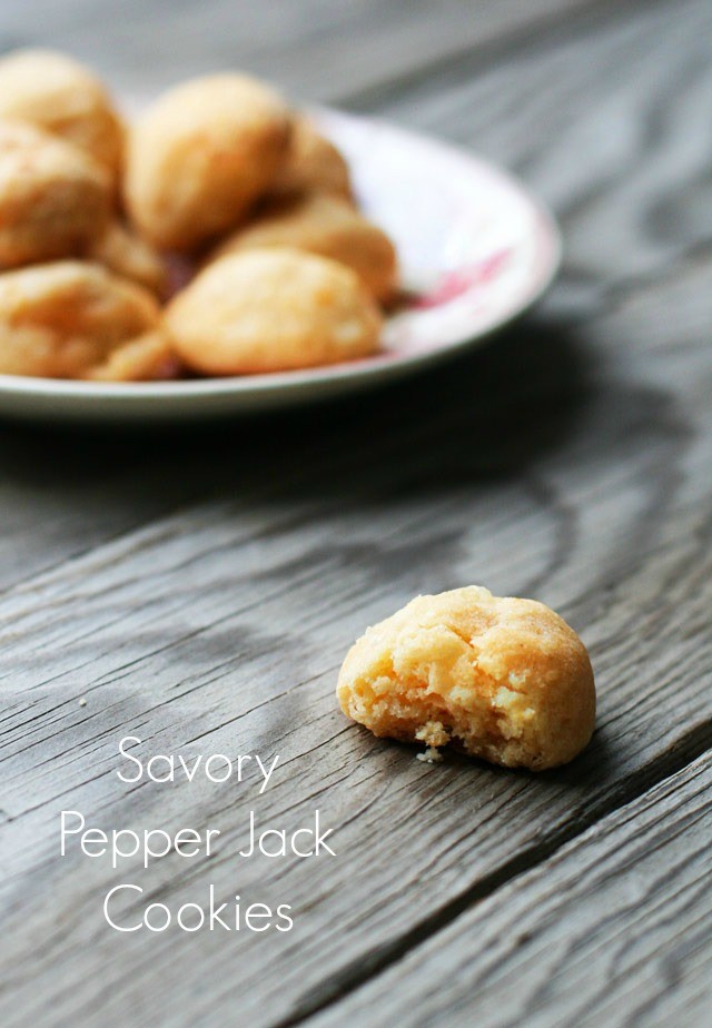 Savory pepper jack cookies. Is it a cookie, a cracker, or a biscuit? You decide!