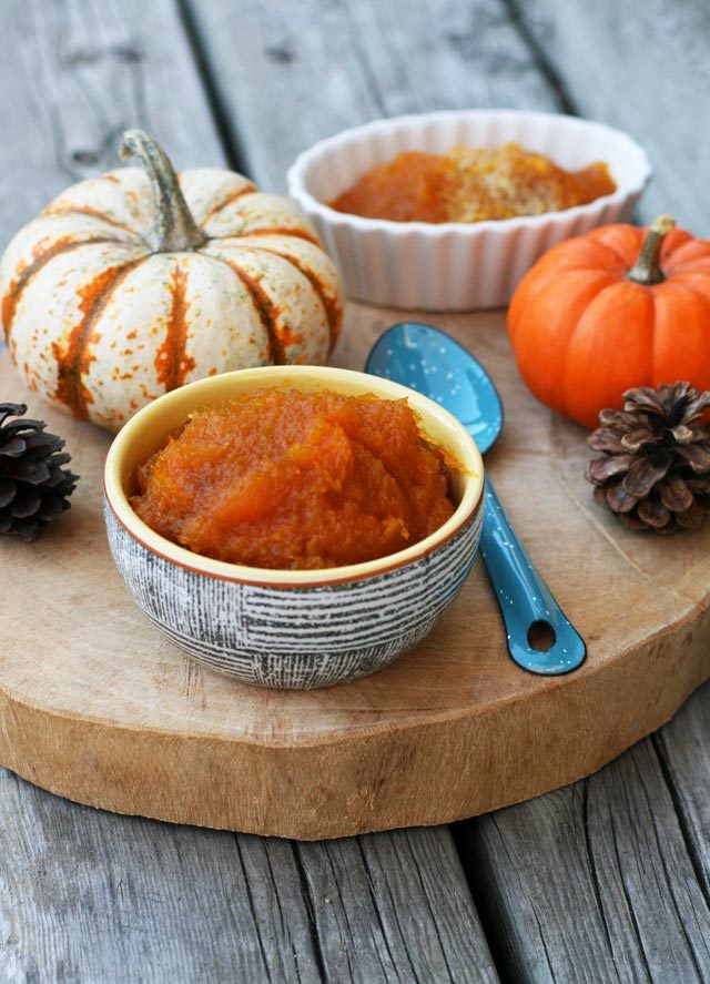 Pumpkin compote (Brazilian doce de abobora). Only 2 ingredients to make this traditional dessert!