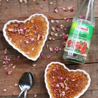 Recipe for rose creme brulee with rose water- serves two. Get the easy recipe and make it tonight!