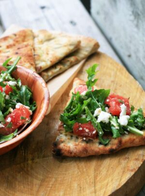 Salad On Bread: Watermelon, Feta & Arugula