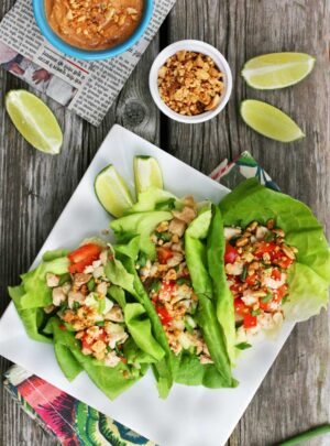 Thanksgiving Leftover Recipes: Turkey Lettuce Wraps With Peanut Sauce