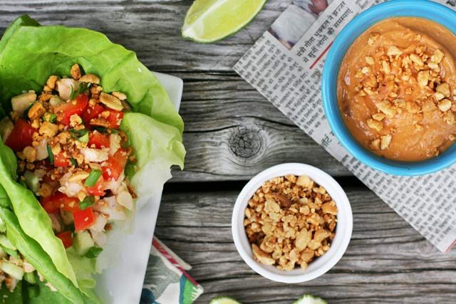 Turkey lettuce wraps: Get more mileage out of your leftover turkey. These are SUPER easy to make!