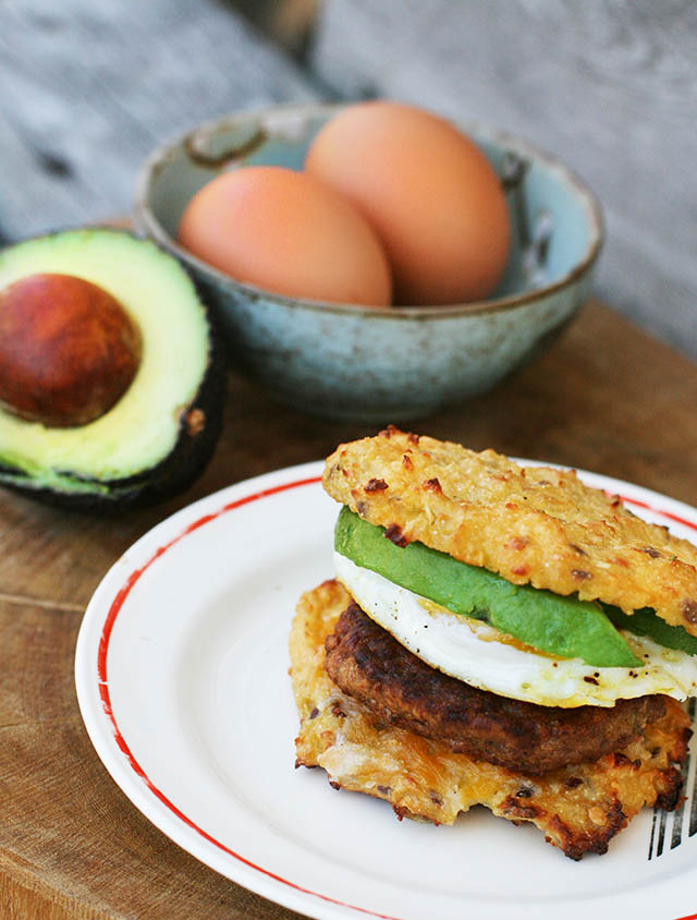 Cheesy cauliflower English muffins: A low carb option for an epic breakfast sandwich!