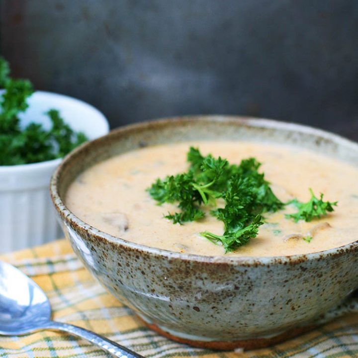 Hungarian mushroom soup: Creamy, delicious mushroom soup with unique flavors added!