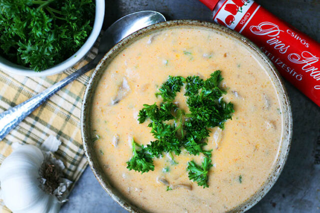 Hungarian Mushroom Soup with Fresh Dill - Eating European