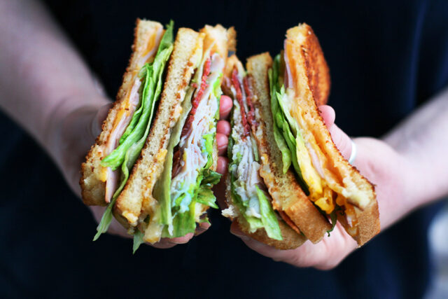 Grilled club sandwiches: The classic sandwich gets a delicious upgrade. Click through for recipe!