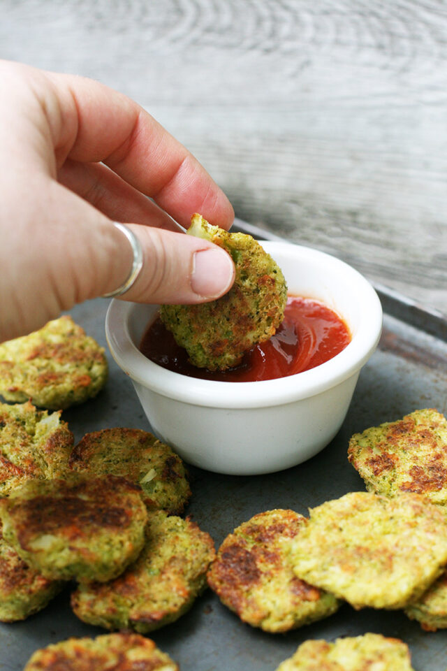 Cheesy keto broccoli-cauliflower tots: Click through for the recipe.