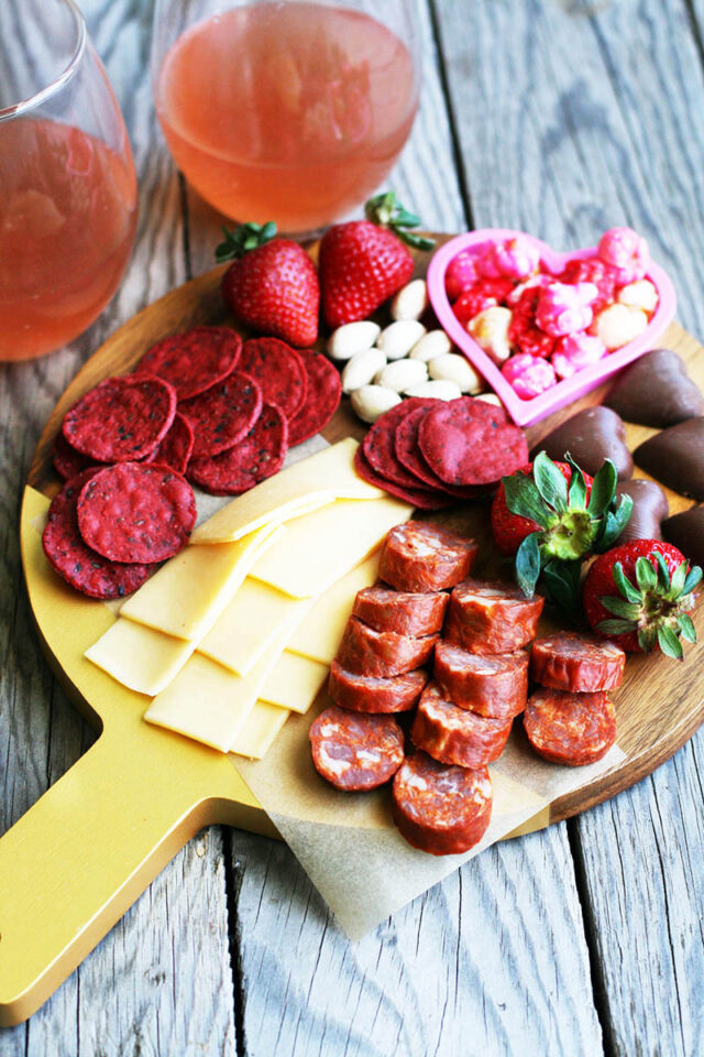 Valentine's Day snack board for two: Learn how to assemble a mini grazing board for your Valentine!
