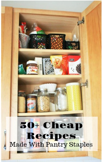 50+ cheap recipes made with pantry staples: Click through for all 50 recipes!