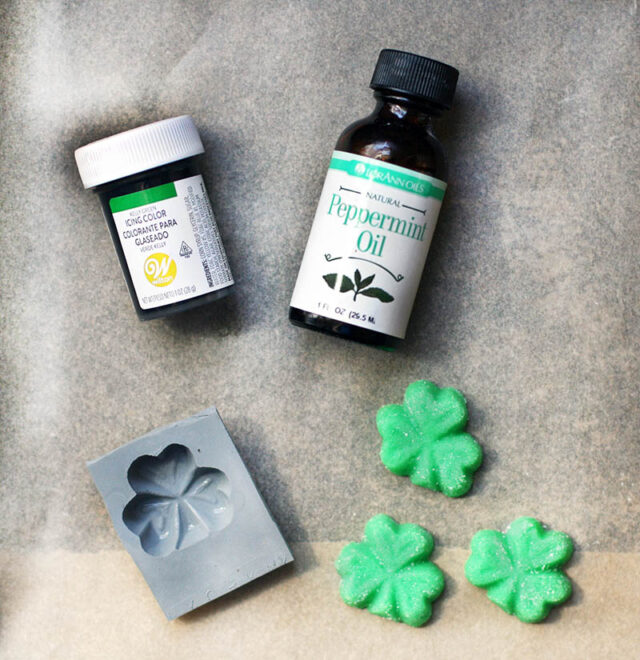 What do you need to make shamrock mints? Click through for recipe!