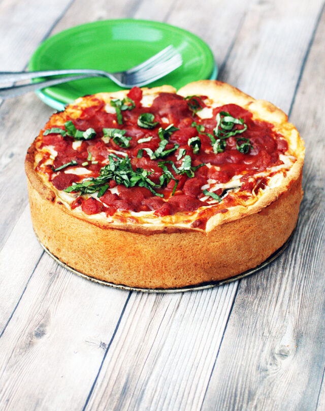 Deep Dish Pizza recipe with step-by-step photos