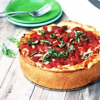 Deep-dish pizza: A simple recipe, made in a springform pan.