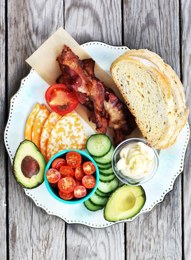 Build-your-own BLT platter: Each person gets to choose what they want on their sandwich. Genius!