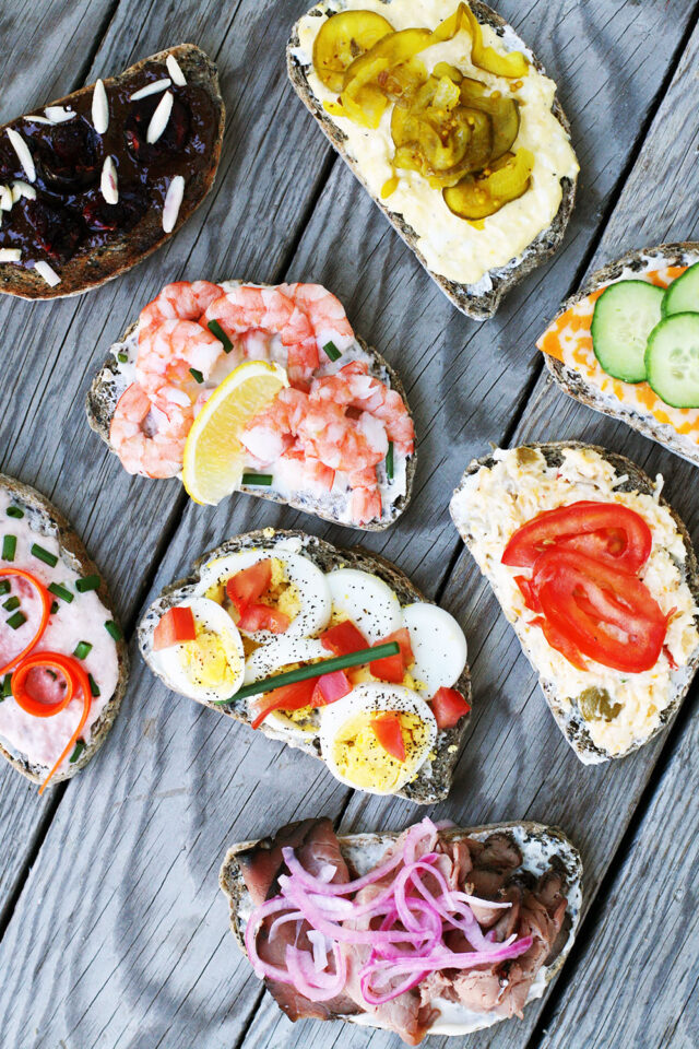 Open-faced sandwiches: The sky is the limit when it comes to topping these Scandinavian-style sandwiches.