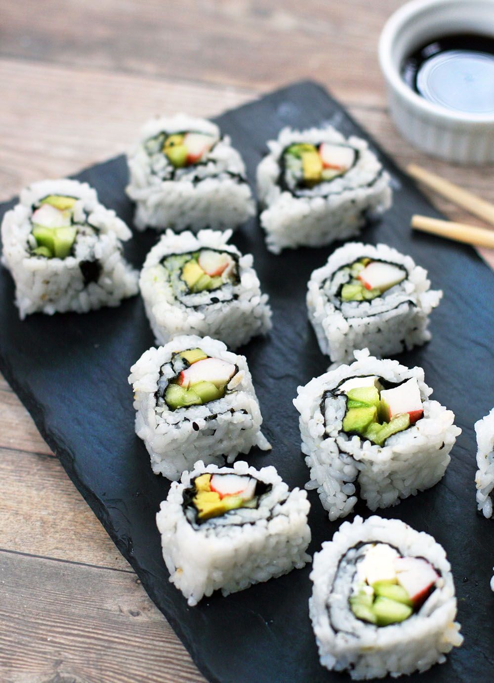 How to make cheap California rolls at home. You'll spend WAY less when you make homemade sushi at home!