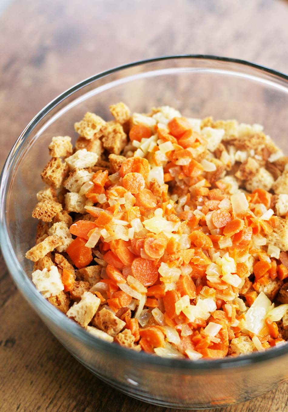 Adding sautéed carrots and onions to boxed stuffing is a simple and inexpensive upgrade.