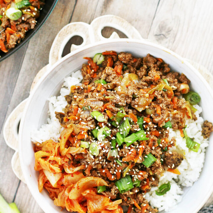 Korean ground beef bowls: A simple recipe with paleo-friendly ingredients.