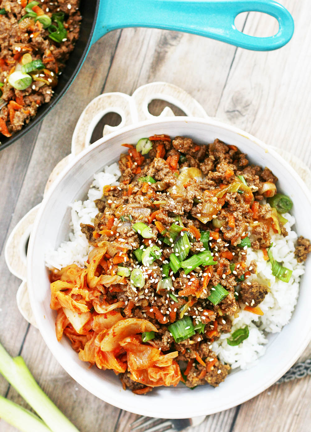 Korean ground beef bowls: A simple recipe with paleo-friendly ingredients.