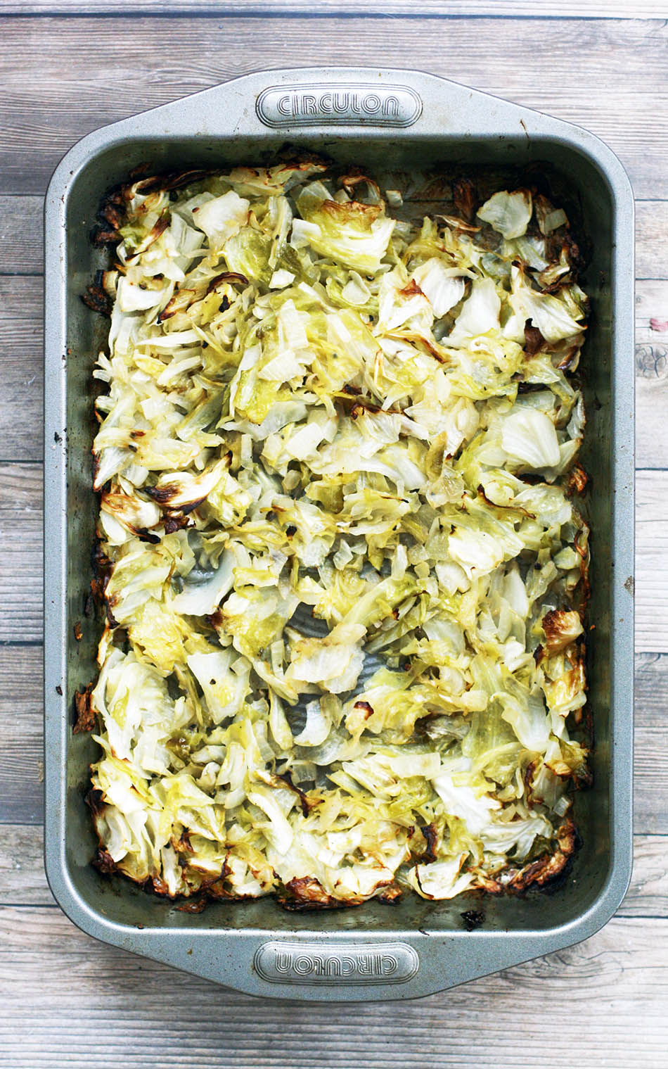 Savory roasted cabbage; Paleo, keto, gluten free, Whole30 compliant. Click through for recipe.